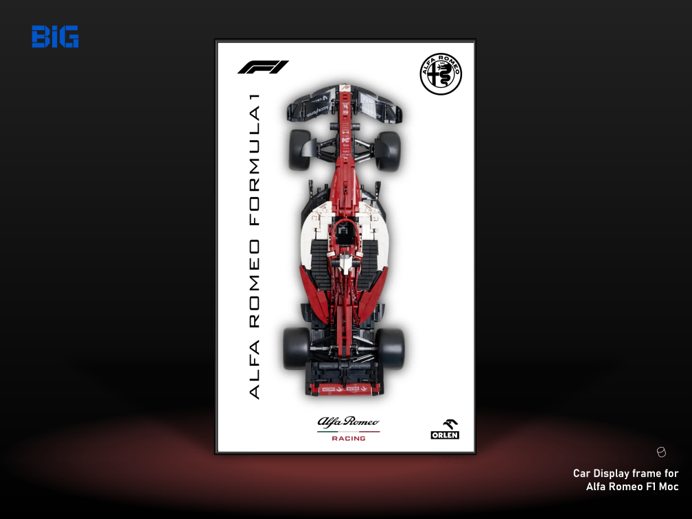 Alfa Romeo F1 Moc Wall-Mounted Display Frame