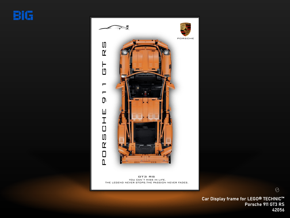 LEGO Wall Display Frame for Porsche 911 GT3 RS (42056)
