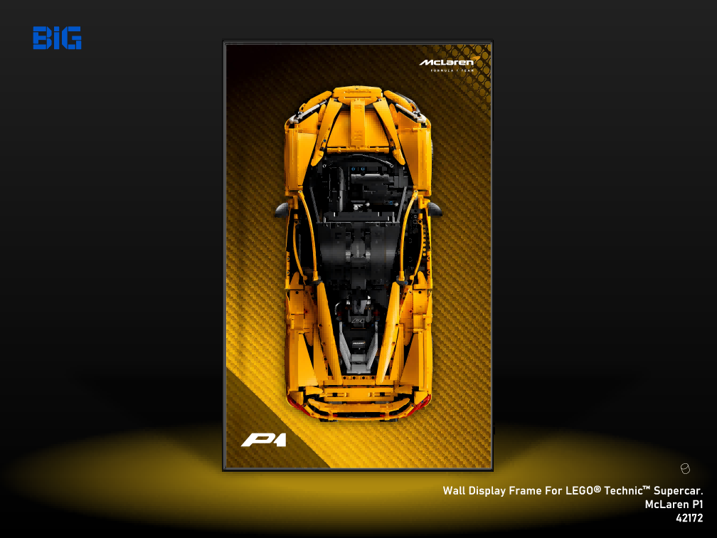 LEGO Wall Display Frame for Supercar McLaren P1 (42172) | BIG-BOX