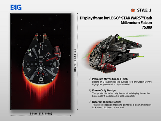 LEGO Wall Display Frame for Star Wars Dark Millennium Falcon (75389)