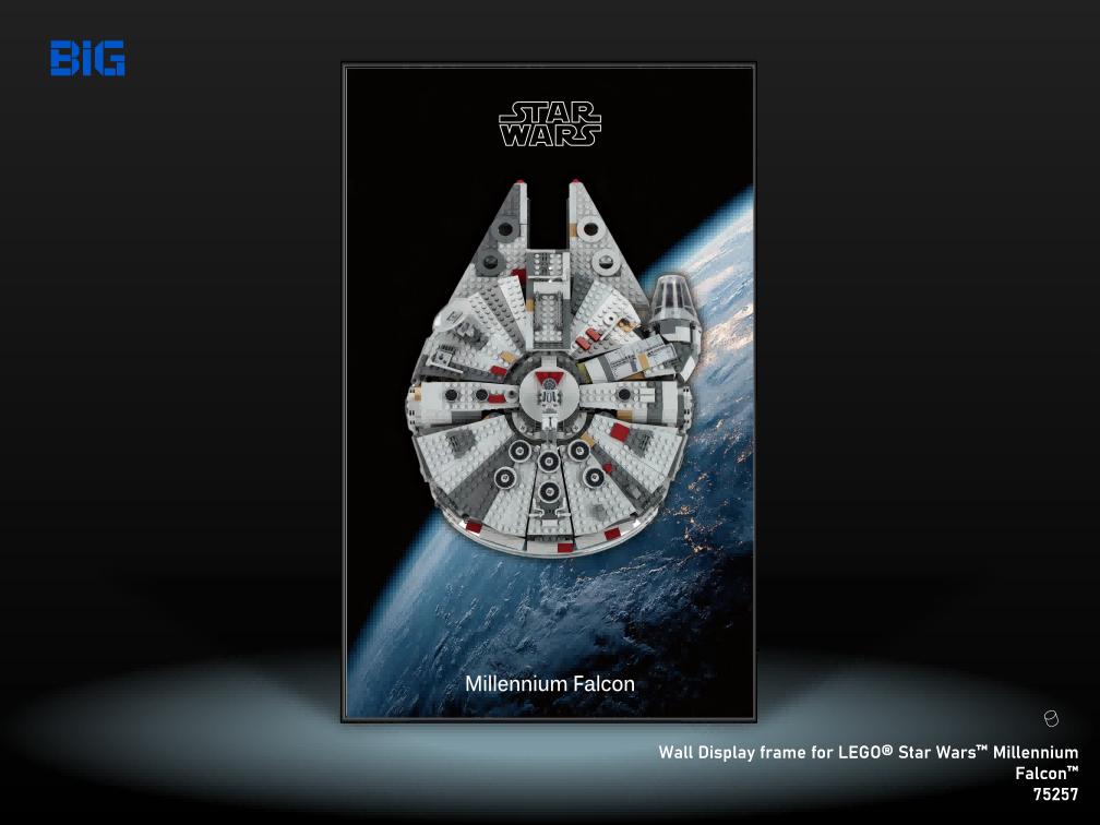 LEGO Wall Display Frame for Star Wars Millennium Falcon (75257)