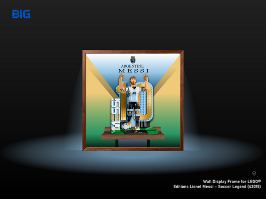 Wall Display Frame for LEGO® Editions Lionel Messi – Soccer Legend (43015)