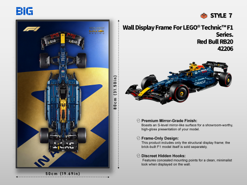 LEGO Wall Display Frame for Red Bull RB20 (42206)