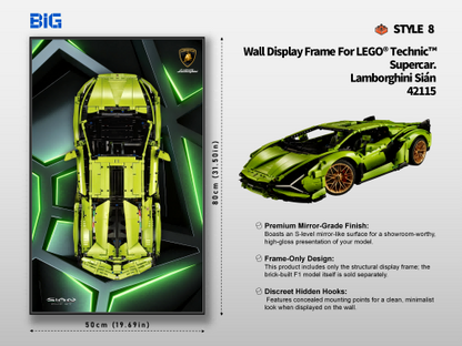 LEGO Wall Display Frame for Supercar Lamborghini Sian (42115)