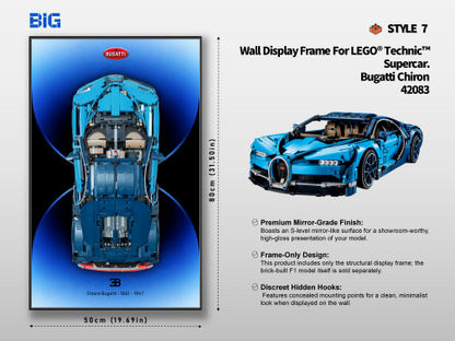 LEGO Wall Display Frame for Supercar Bugatti Chiron (42083)