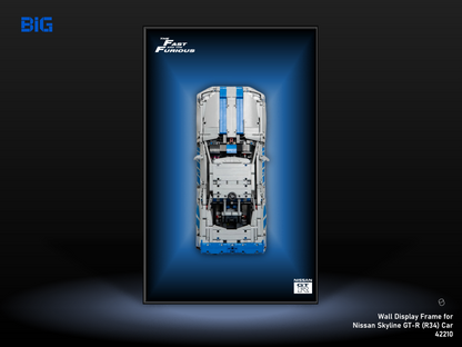 LEGO Wall Display Frame for Nissan Skyline GT-R (R34) Car (42210)