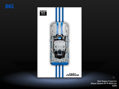 LEGO Wall Display Frame for Nissan Skyline GT-R (R34) Car (42210)