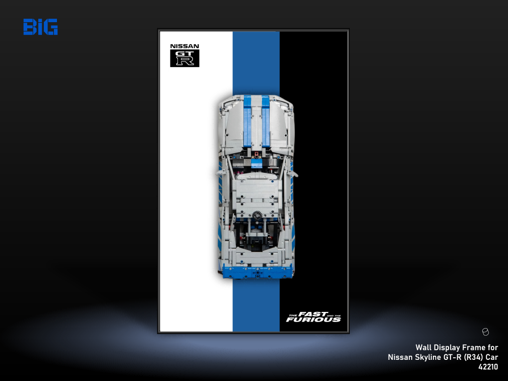LEGO Wall Display Frame for Nissan Skyline GT-R (R34) Car (42210)