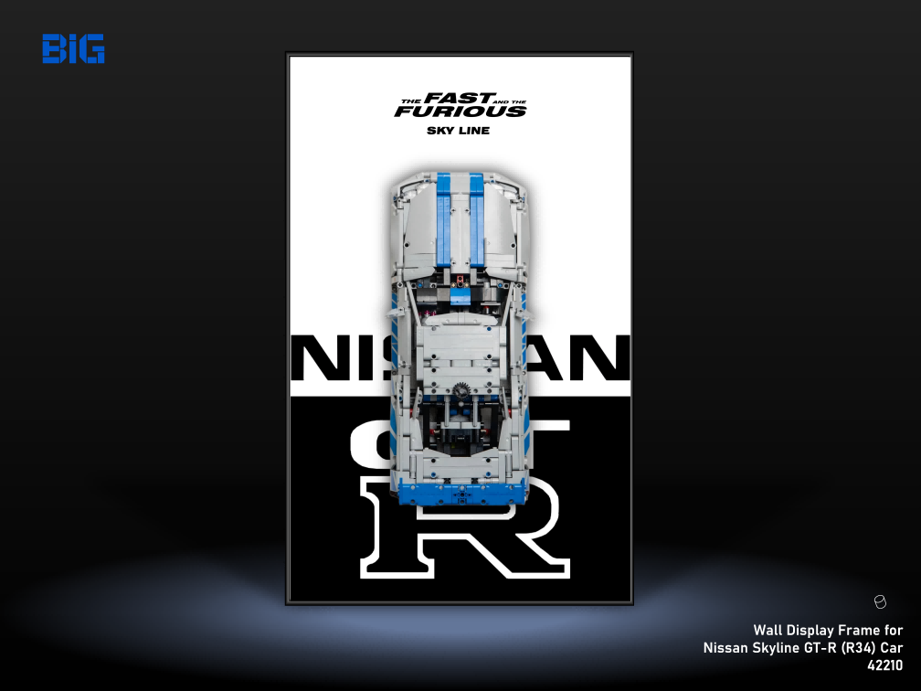LEGO Wall Display Frame for Nissan Skyline GT-R (R34) Car (42210)