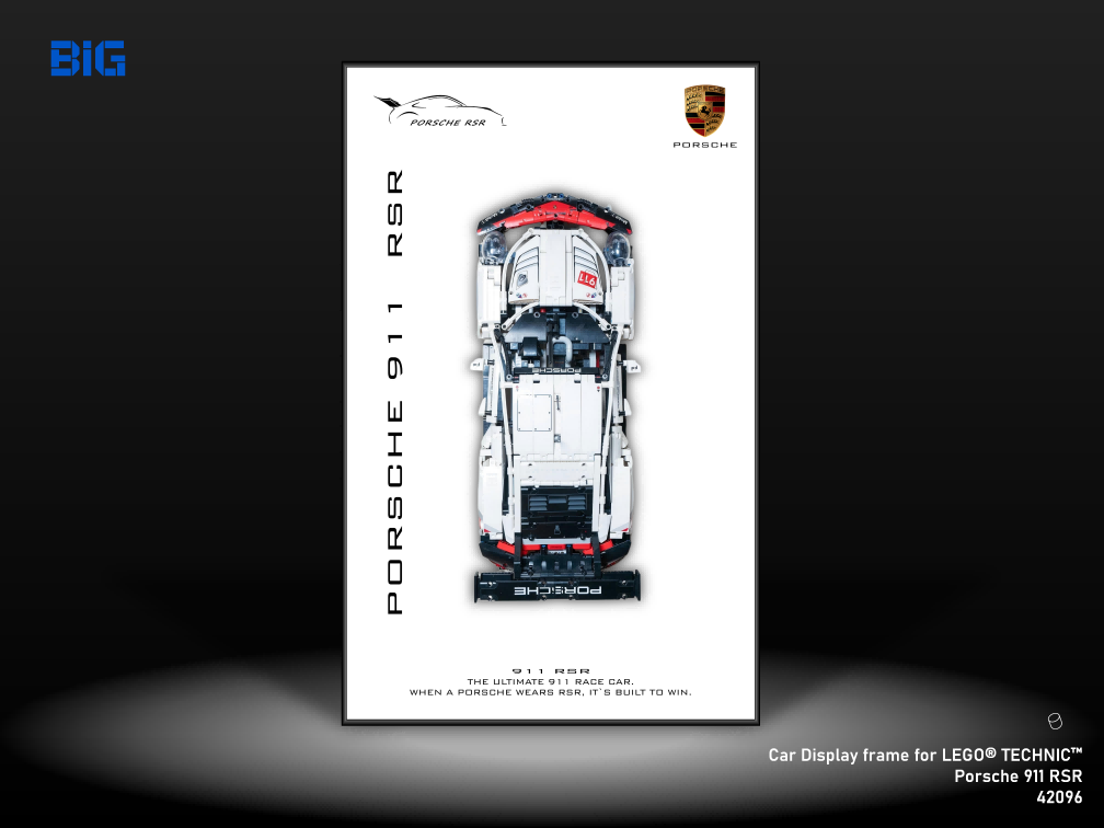 LEGO Wall Display Frame for Porsche 911 RSR  (42096)