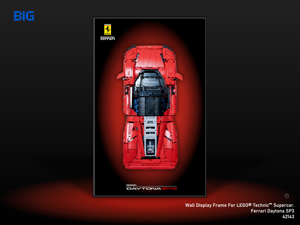 LEGO Wall Display Frame for Ferrari Daytona SP3 (42143)