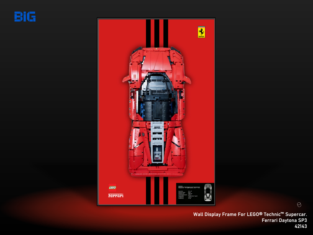 LEGO Wall Display Frame for Ferrari Daytona SP3 (42143)