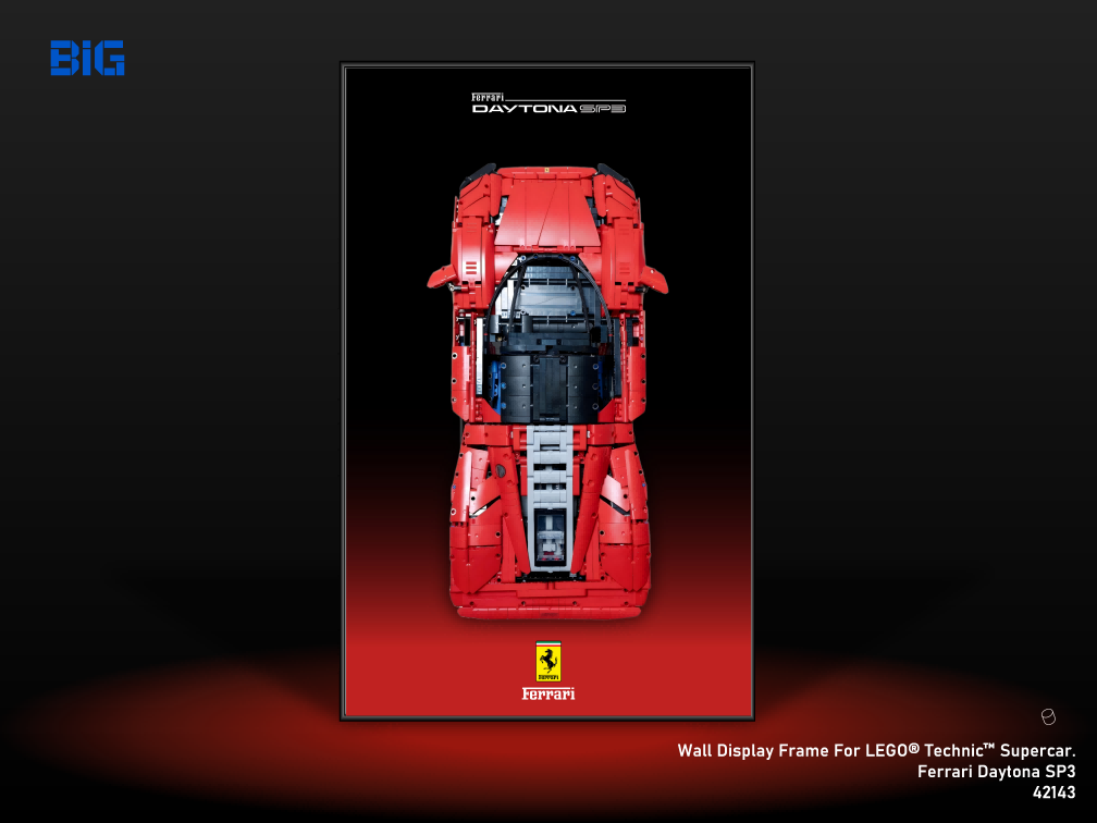 LEGO Wall Display Frame for Ferrari Daytona SP3 (42143)