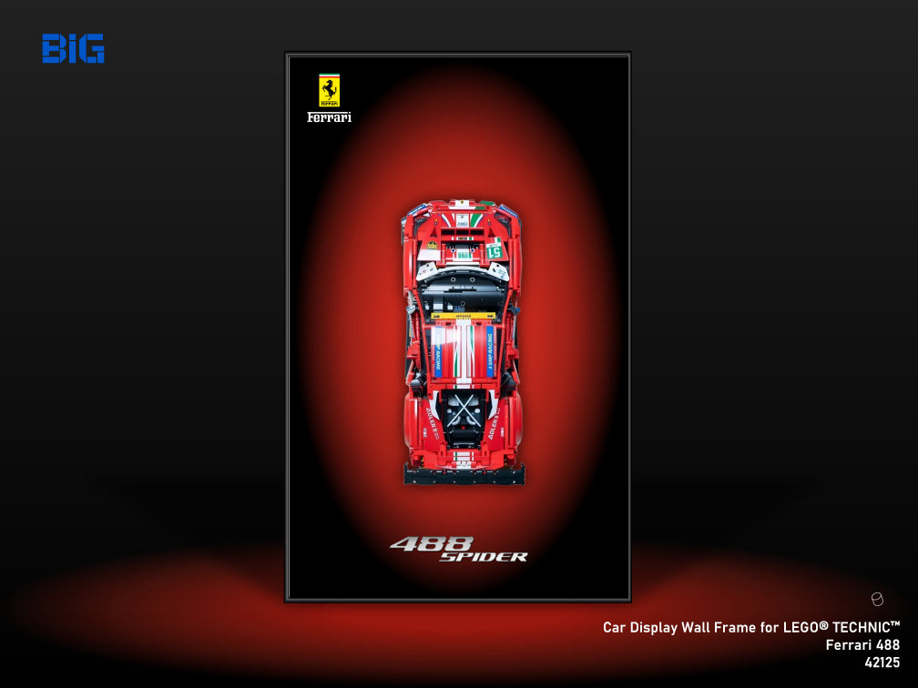 LEGO Wall Display Frame for Ferrari 488 (42125)