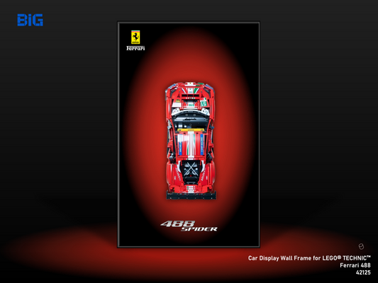 LEGO Wall Display Frame for Ferrari 488 (42125)