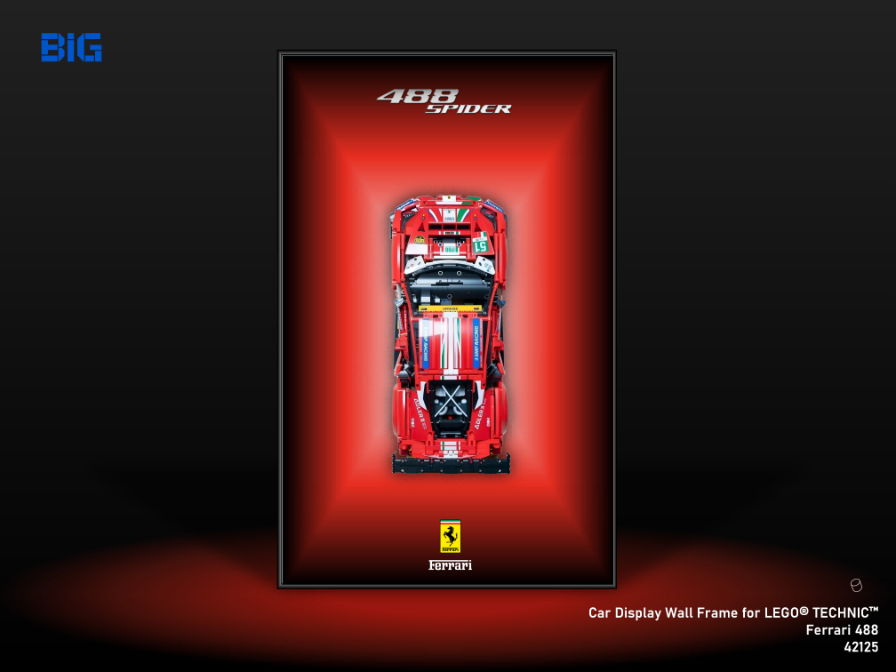 LEGO Wall Display Frame for Ferrari 488 (42125)
