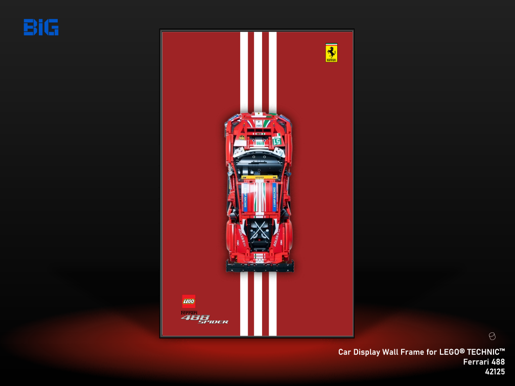 LEGO Wall Display Frame for Ferrari 488 (42125)