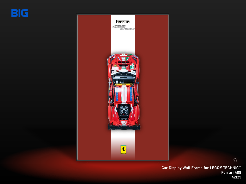 LEGO Wall Display Frame for Ferrari 488 (42125)