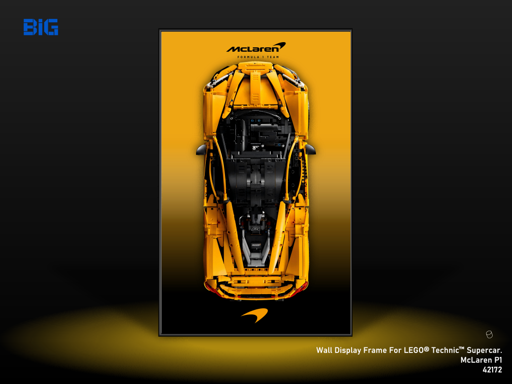 LEGO Wall Display Frame for Supercar McLaren P1 (42172)