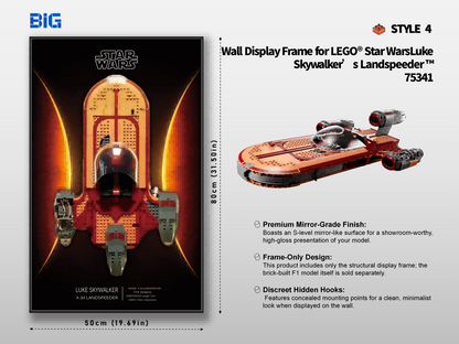 LEGO Wall Display Frame for Star Wars Luke Skywalker`s Land speeder (75341)
