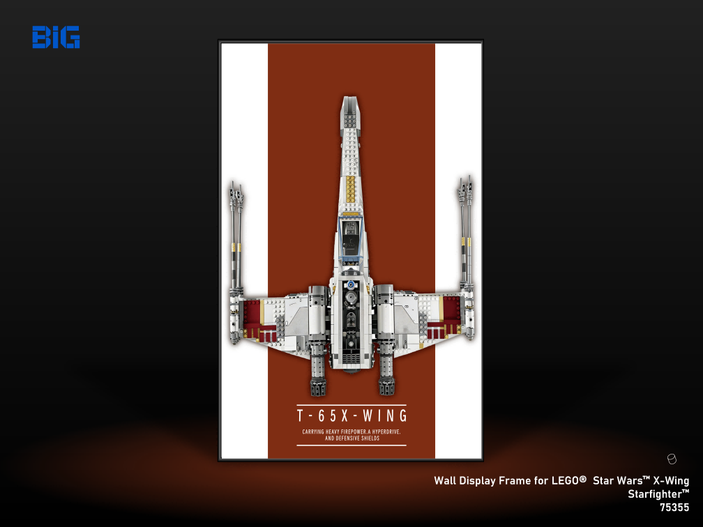 LEGO Wall Display Frame for Star Wars X-Wing Starfighter (75355)