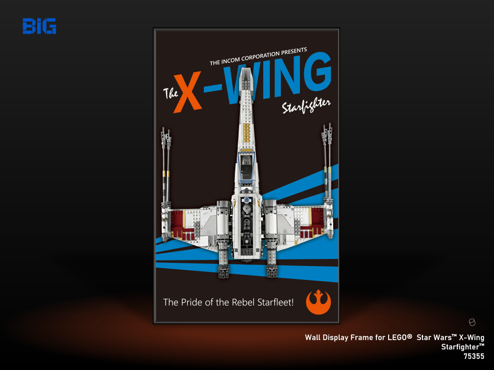 LEGO Wall Display Frame for Star Wars X-Wing Starfighter (75355)