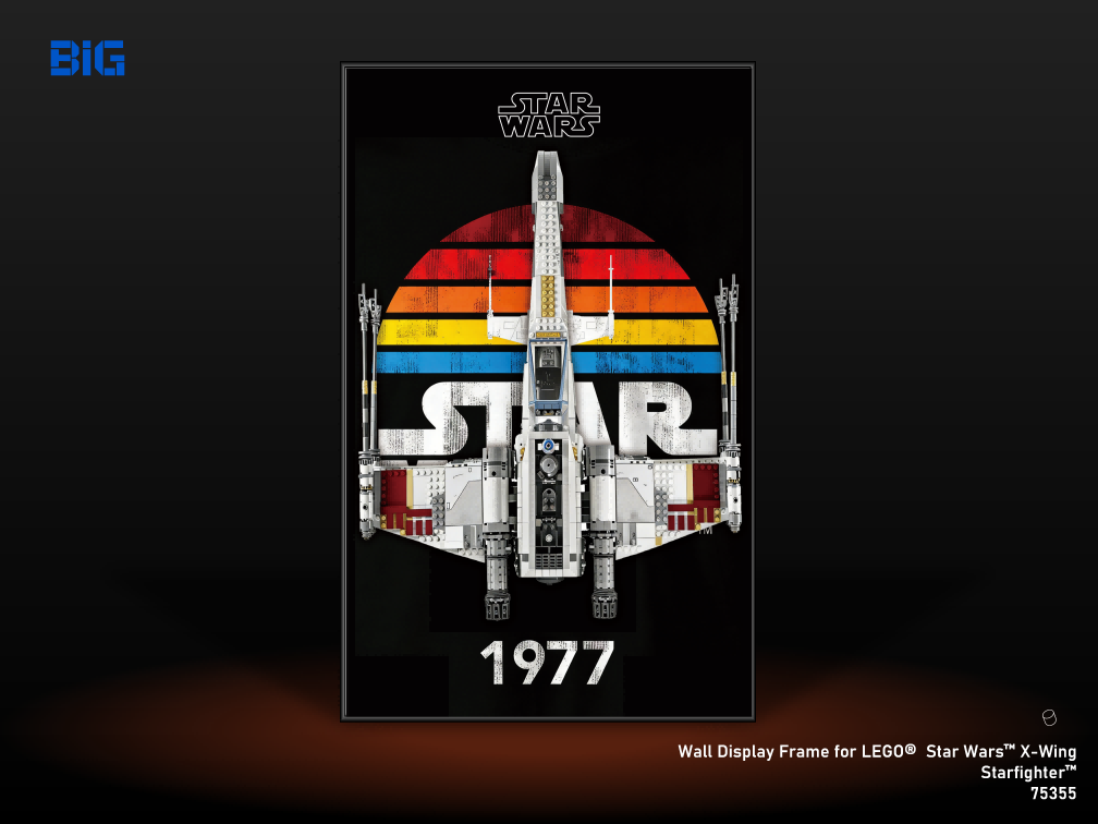 LEGO Wall Display Frame for Star Wars X-Wing Starfighter (75355)