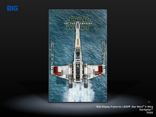 LEGO Wall Display Frame for Star Wars X-Wing Starfighter (75355)