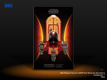 LEGO Wall Display Frame for Star Wars Luke Skywalker`s Land speeder (75341)