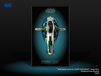 LEGO Wall Display Frame for Star Wars Jango Fett`s Firespray-Class Starship (75409)