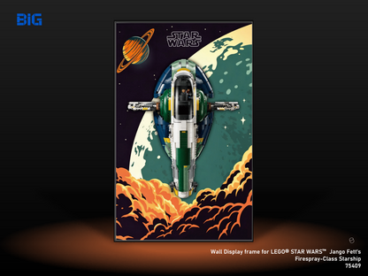 LEGO Wall Display Frame for Star Wars Jango Fett`s Firespray-Class Starship (75409)