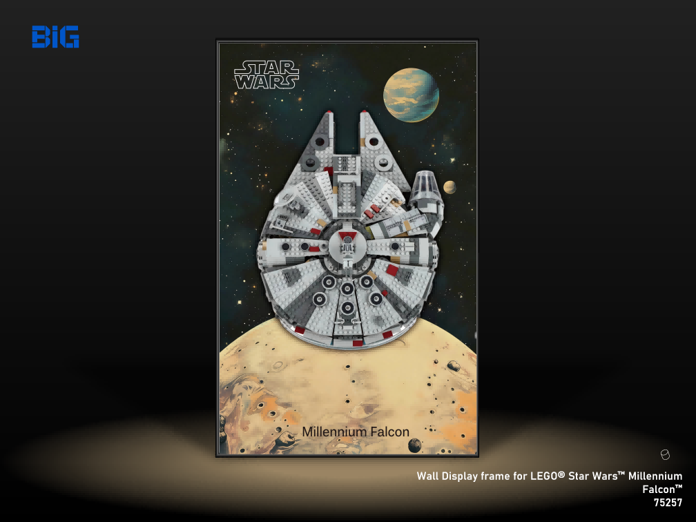 LEGO Wall Display Frame for Star Wars Millennium Falcon (75257)