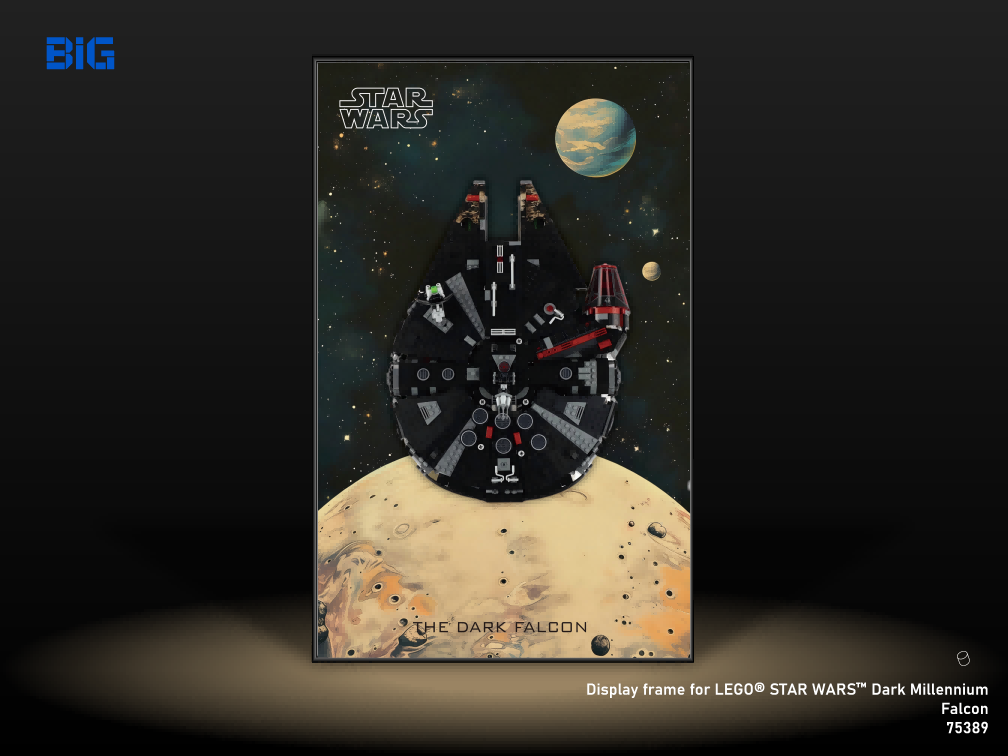 LEGO Wall Display Frame for Star Wars Dark Millennium Falcon (75389)
