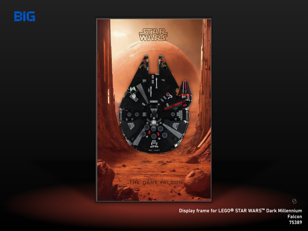 LEGO Wall Display Frame for Star Wars Dark Millennium Falcon (75389)
