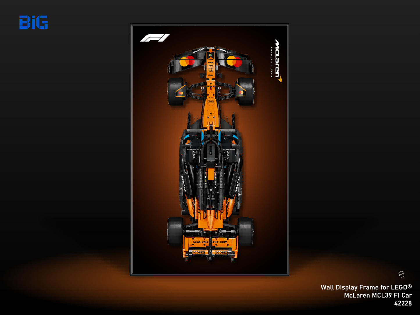 Wall Display Frame for LEGO® McLaren MCL39 F1 Car (42228)