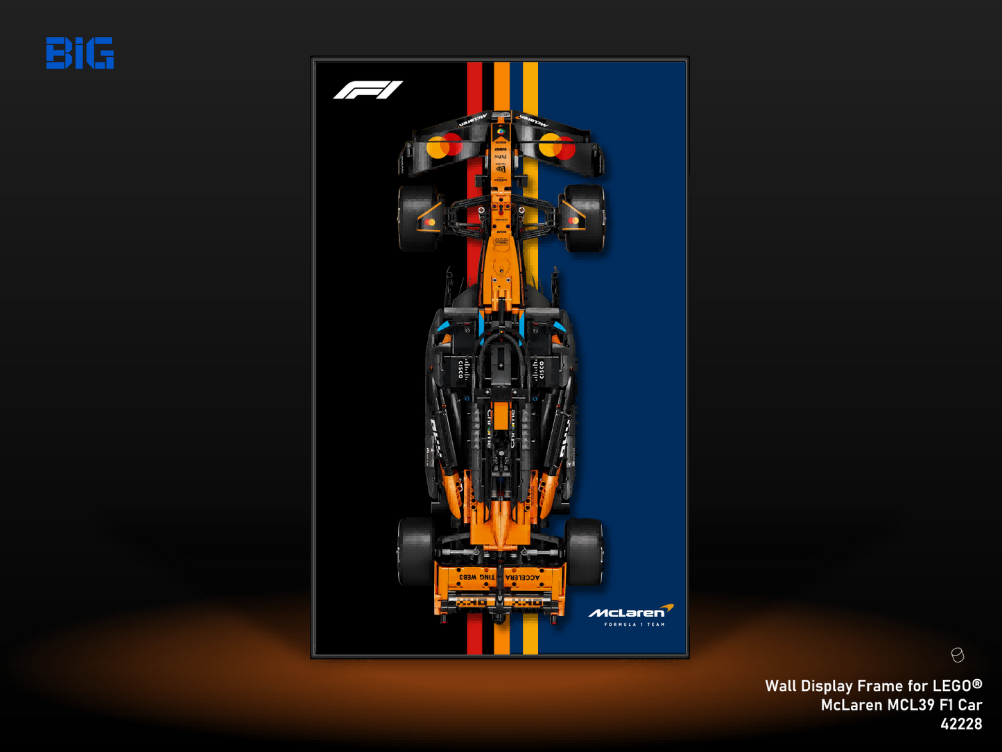 Wall Display Frame for LEGO® McLaren MCL39 F1 Car (42228)