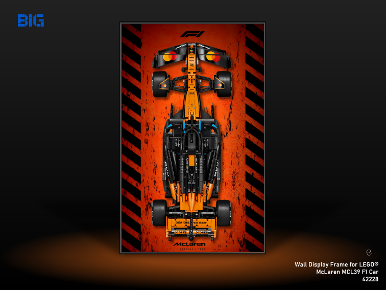 Wall Display Frame for LEGO® McLaren MCL39 F1 Car (42228)