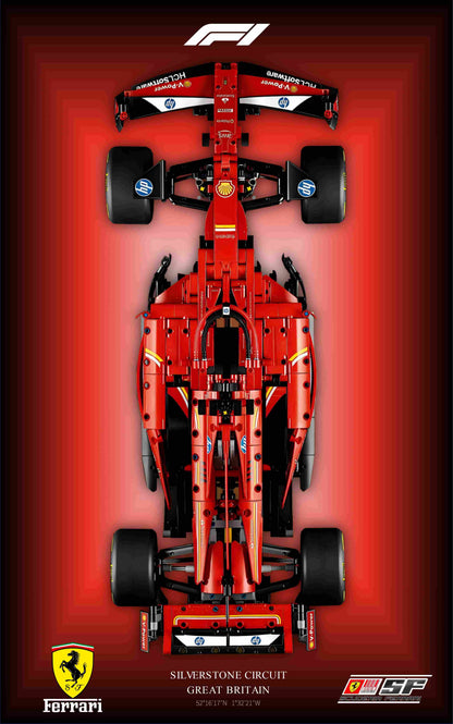 LEGO Wall-Mounted Display Frame for Ferrari F1 SF-24(42207)