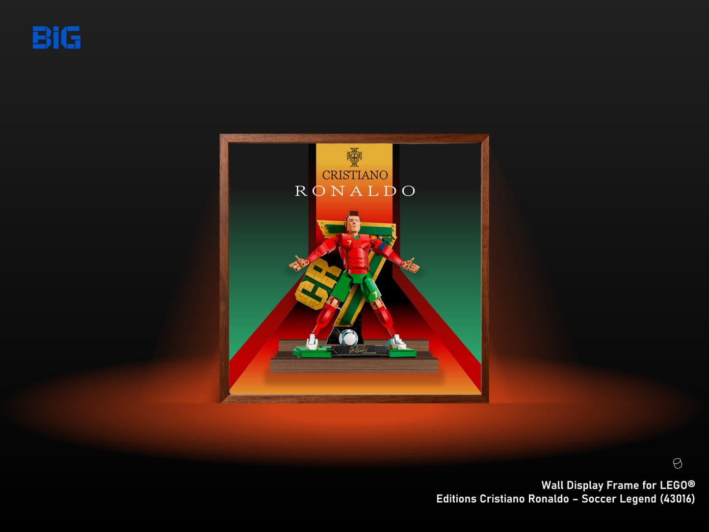 Wall Display Frame for LEGO® Editions Cristiano Ronaldo – Soccer Legend (43016)