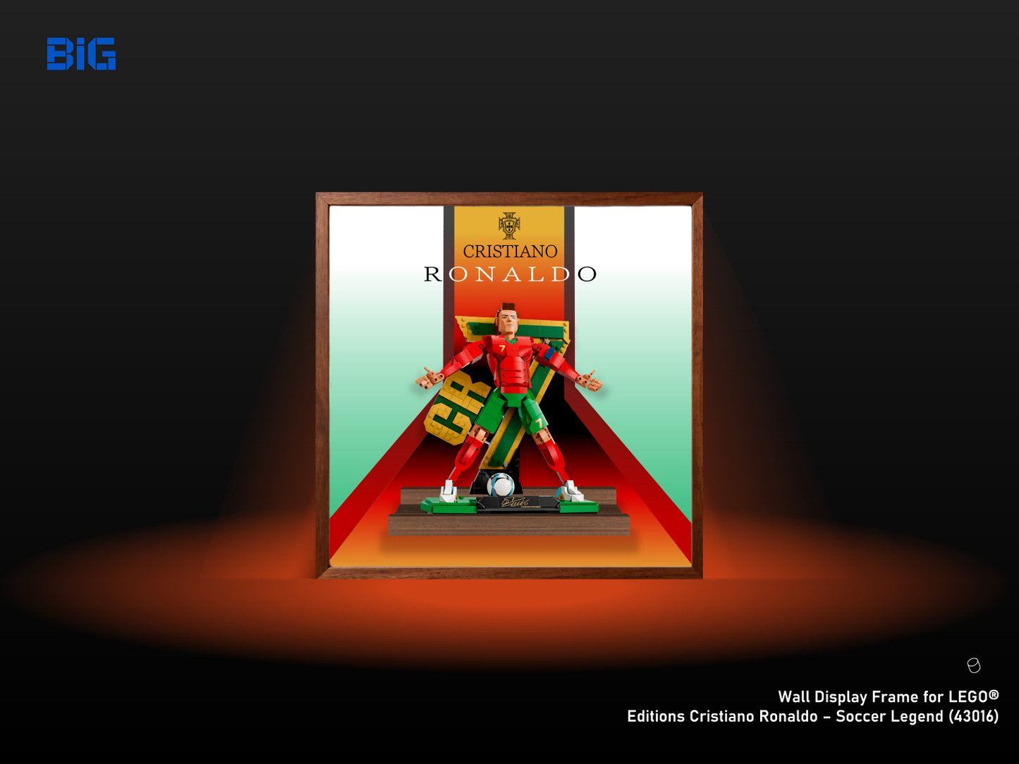 Wall Display Frame for LEGO® Editions Cristiano Ronaldo – Soccer Legend (43016)