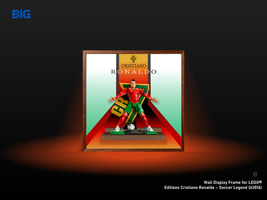 Wall Display Frame for LEGO® Editions Cristiano Ronaldo – Soccer Legend (43016)
