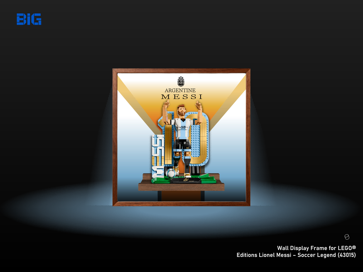 Wall Display Frame for LEGO® Editions Lionel Messi – Soccer Legend (43015)