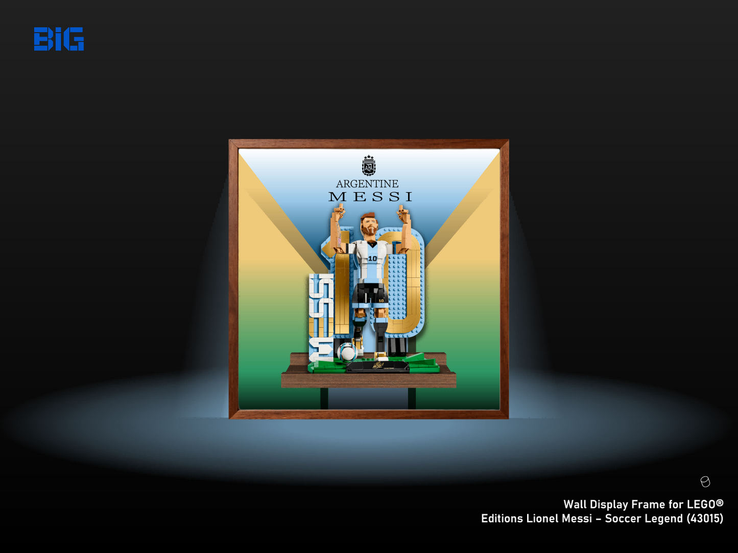 Wall Display Frame for LEGO® Editions Lionel Messi – Soccer Legend (43015)