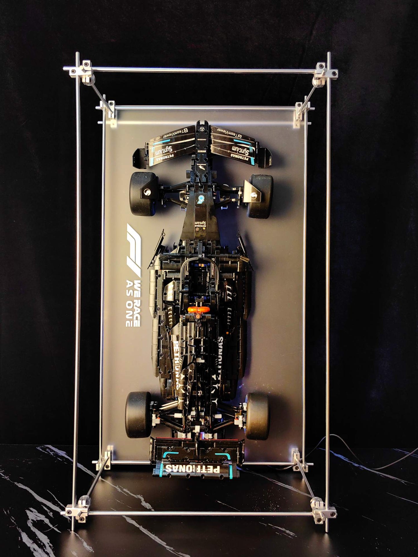 Premium Minimalist Metal Display Frame, Open-Style for LEGO Mercedes AMG F1 Car (42171)
